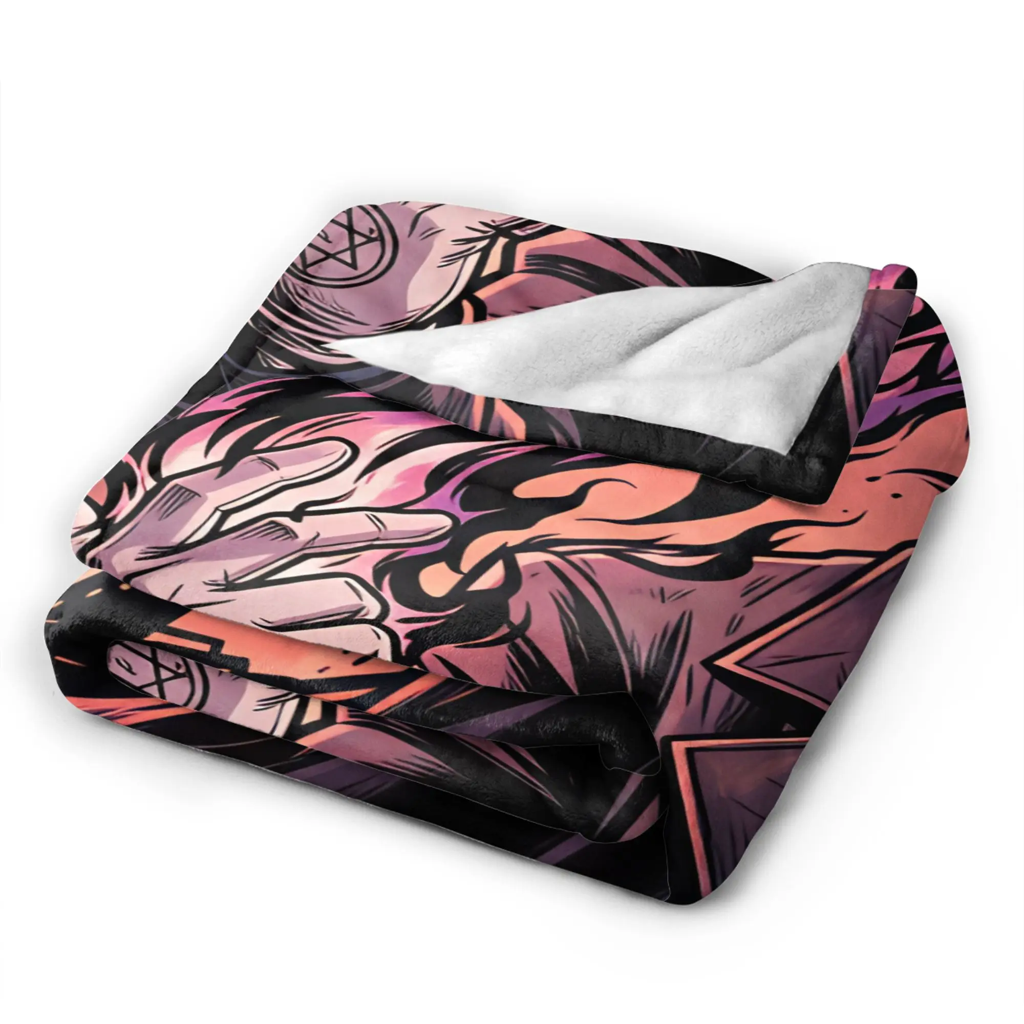 Roy Mustang Blanket Girl Fullmetal Alchemists Flannel Throw Blanket For Sofa Home Warm Comfy Custom Quality Bedspread Gift