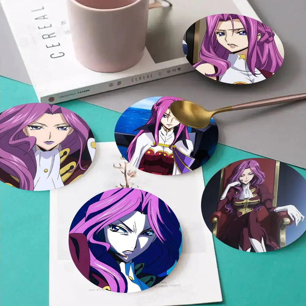 1pc Cornelia Li Britannia Code Geass Wooden Coaster Colour Printing Cup Mat Home Desk Decoration Gifts