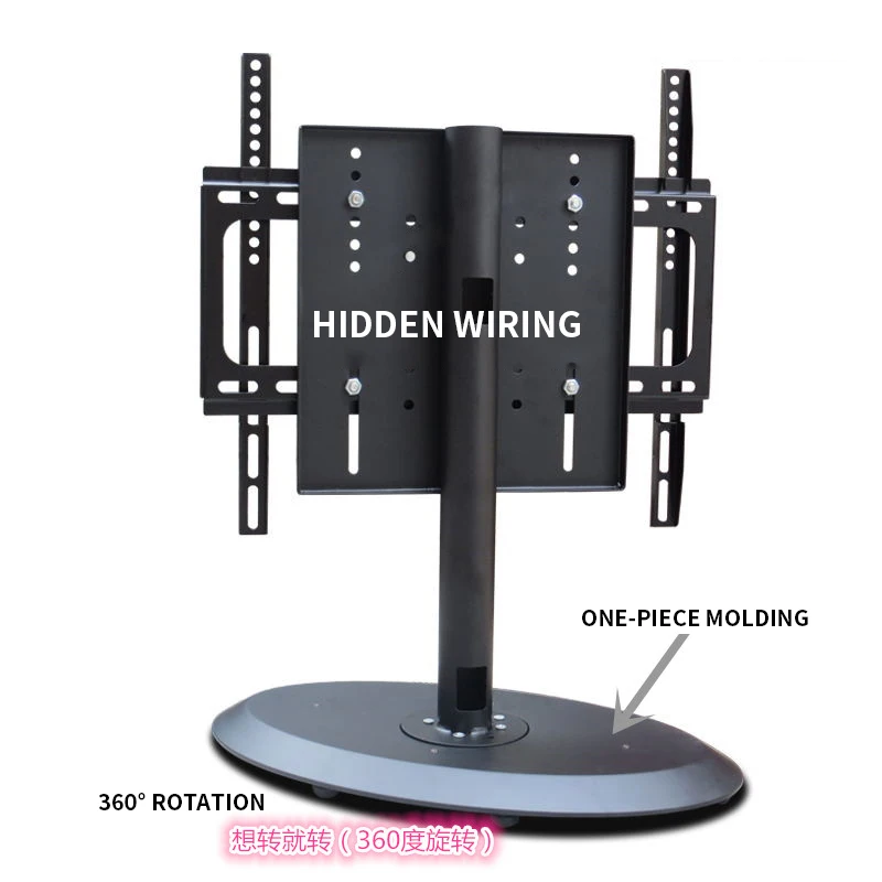 Nowy 26 "-55" ze stali nierdzewnej LCD stojak na TV wspornik montażowy w ściance działowej 360 obrót regulacja wysokości TV uchwyt obrotowy