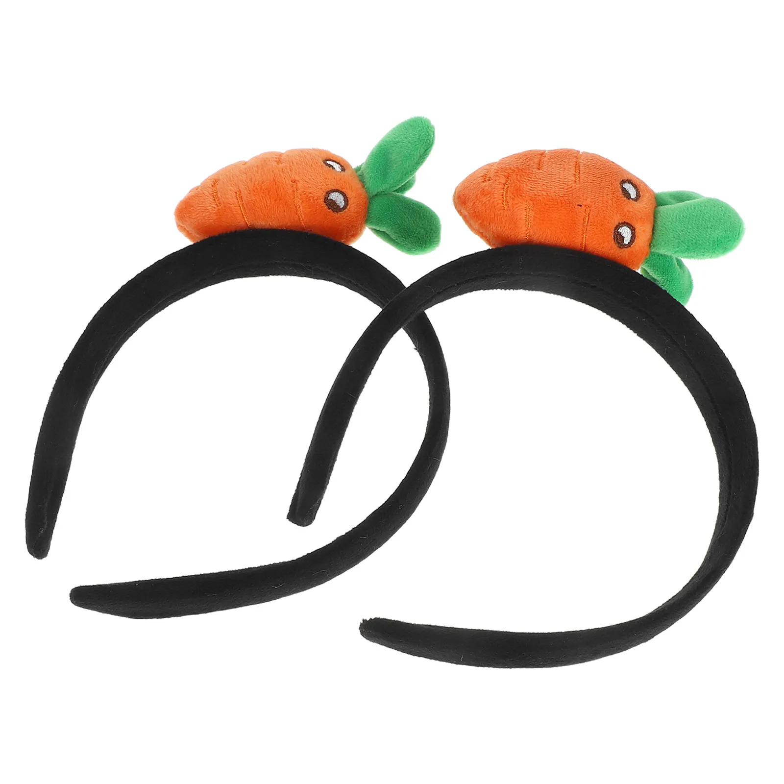

2Pcs Carrot Headbands Cute Cartoon Hair Accessories for Washing Face Skincare Party Performance Girls Women Makeup Headband Cute