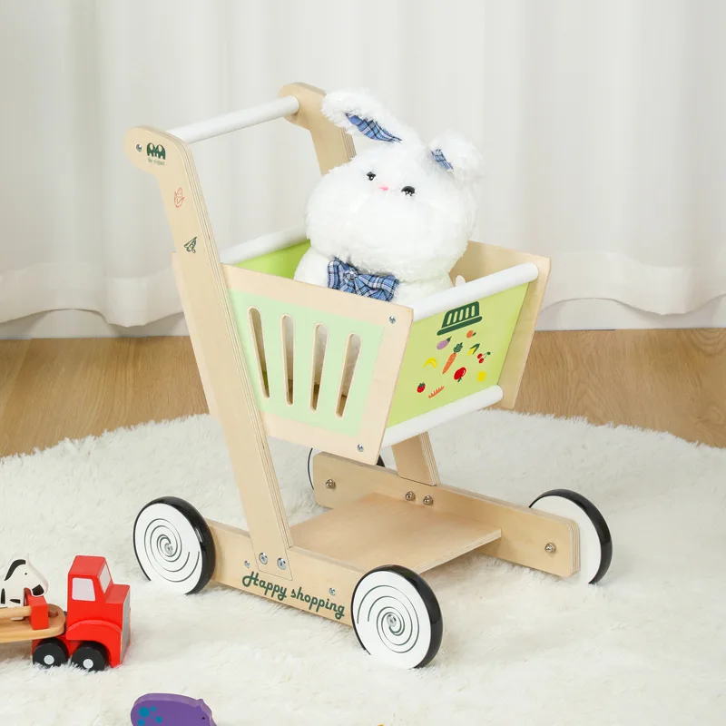 Zabawka dla dzieci zabawka na zakupy dziecko wczesna nauka Montessori edukacyjne drewniane zabawki do chodzik dla dzieci