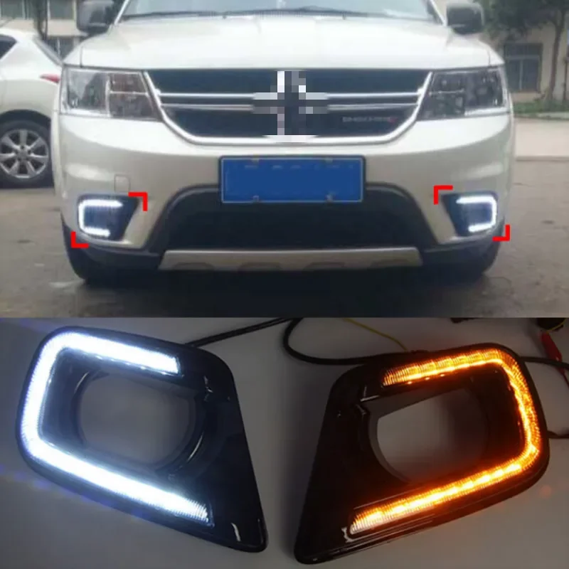 

Для FIAT Freemont для Dodge Journey 2014-2016 светодиодный дневный ходовой светильник DRL Дневной светильник сигнальная лампа автомобильный Стайлинг светильник s