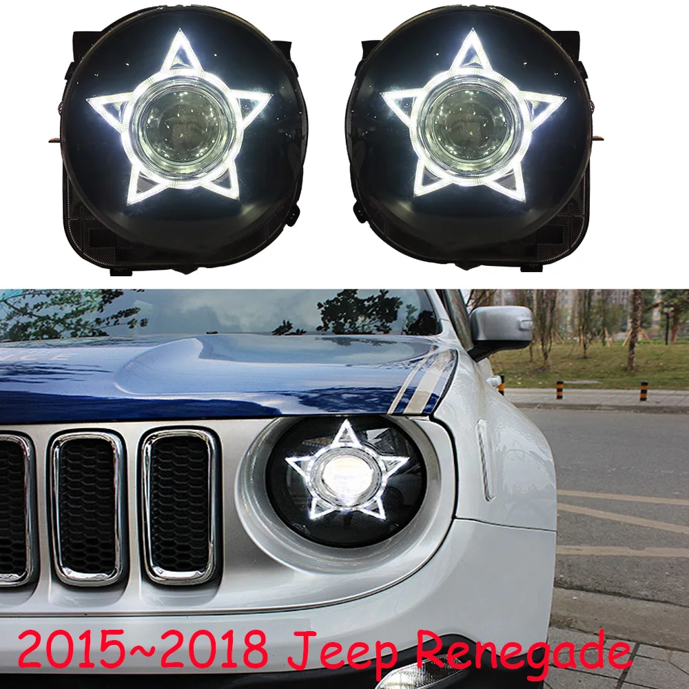 

2pcs 2015~2018 car bupmer head light for Renegade headlight car accessories All in LED fog Renegade headlamp