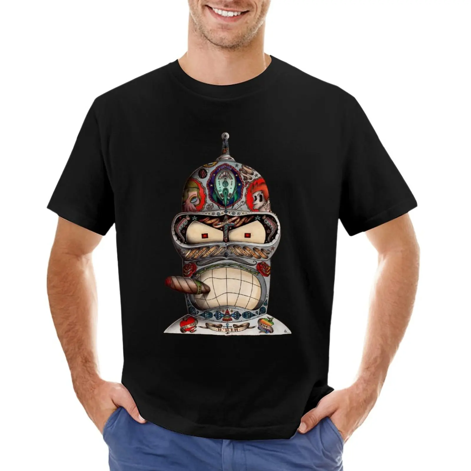 Bender T-Shirt kawaii clothes quick-drying t-shirt black t shirts custom t shirt heavyweight t shirts for men