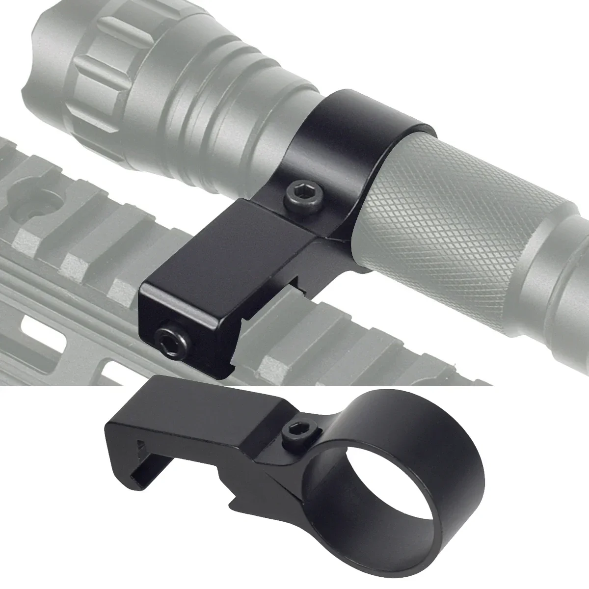1" Rings Offset Flashlight Mount Quick Release For 21mm Picatinny Rail Weapons Light Mount Laser Sight Ring Mount Hunting