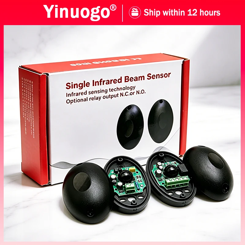 

New 12-24V Single Infrared Beam Sensor For Garage Doors Windows Barrier Gate etc Obstacle Detector Anti-theft Alarm System IP55