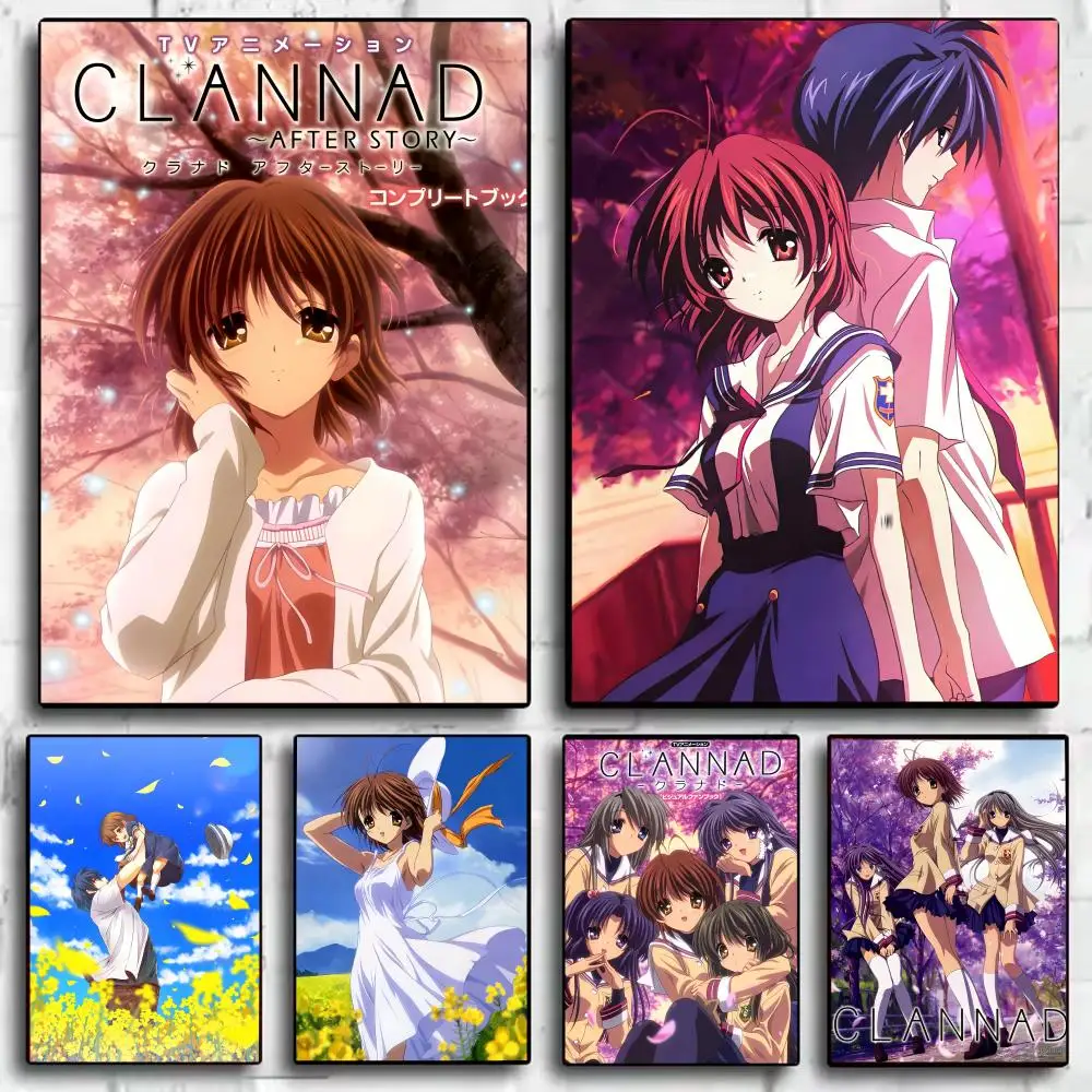 Classic Anime C-Clannad Poster Perfect Sticker Self Adhesive Art Designed for Home Dining Office Spaces