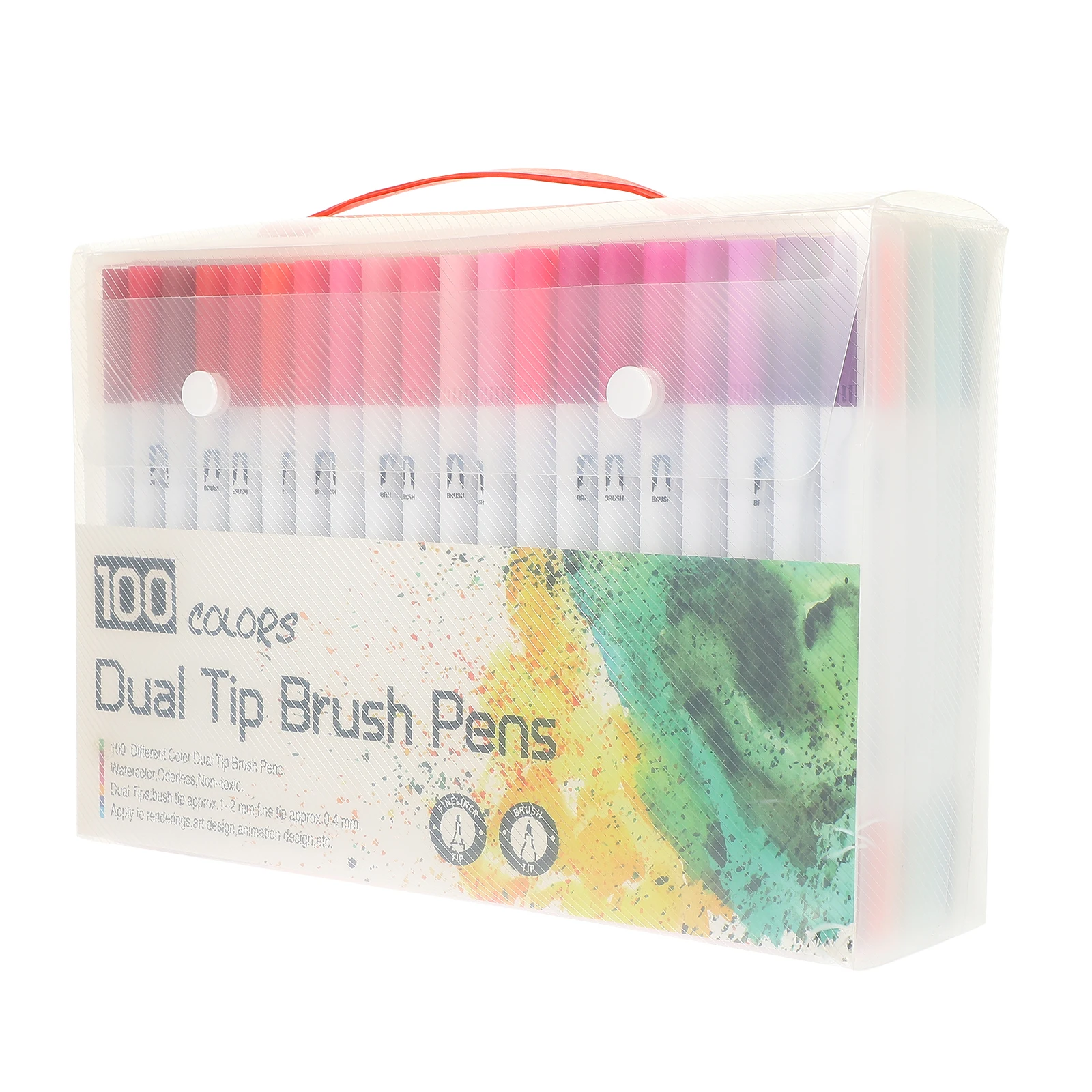 

100 Pcs Double Ended Coloring Markers Lightweight Brush Pens Set Sponge Practical Supplies Stationery Gifts