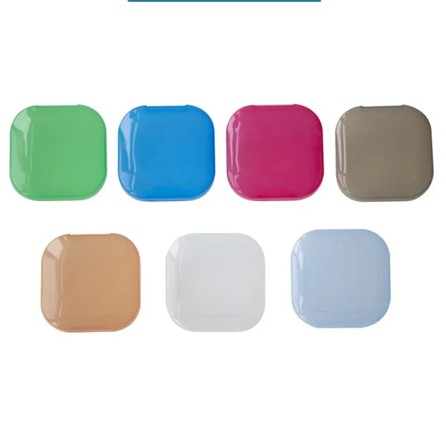 Dental Denture Tray Box Mouth Guard Case Dentistry Orthodontic False Teeth Storage Container Transparent Frosted Teeth Retainer