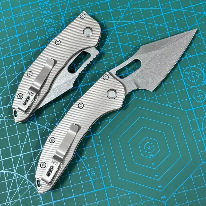 Kesiwo MT-STIC M390MK Taschen-faltendes Messer, Griff aus Titanlegierung, Kugellager, Utility, Überleben, Outdoor, Camping, Jagd, EDC-Messer