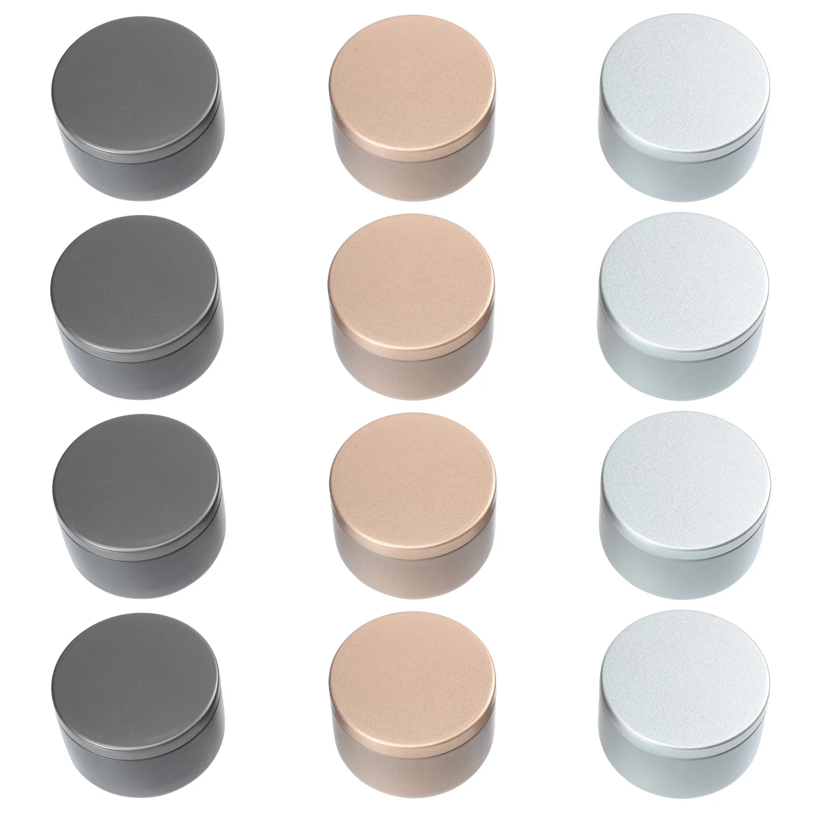 

12Pcs Tea Leaf Containers Tinplate Sealed Storage Jars for Home Office Multi-Function Candy Storage Jar Tea Canister