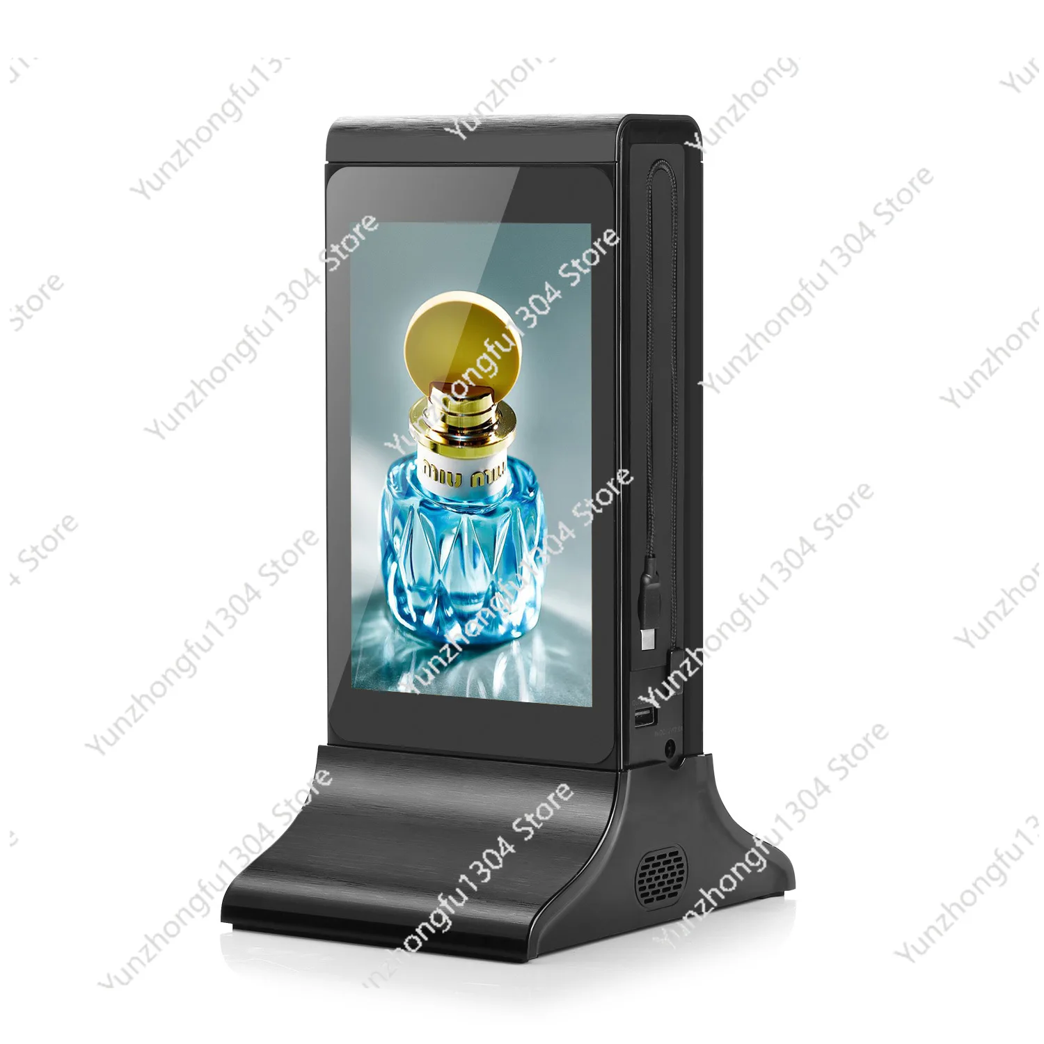 FYD-835S wireless cloud control 7-inch restaurant cafe using desktop with touch charging advertising machine