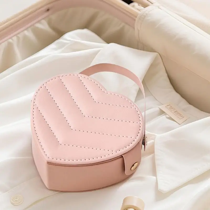 

Защитная шкатулка для драгоценностей с бархатистой подкладкой в ​​форме сердца, переносной планировщик для ежедневного в 964A