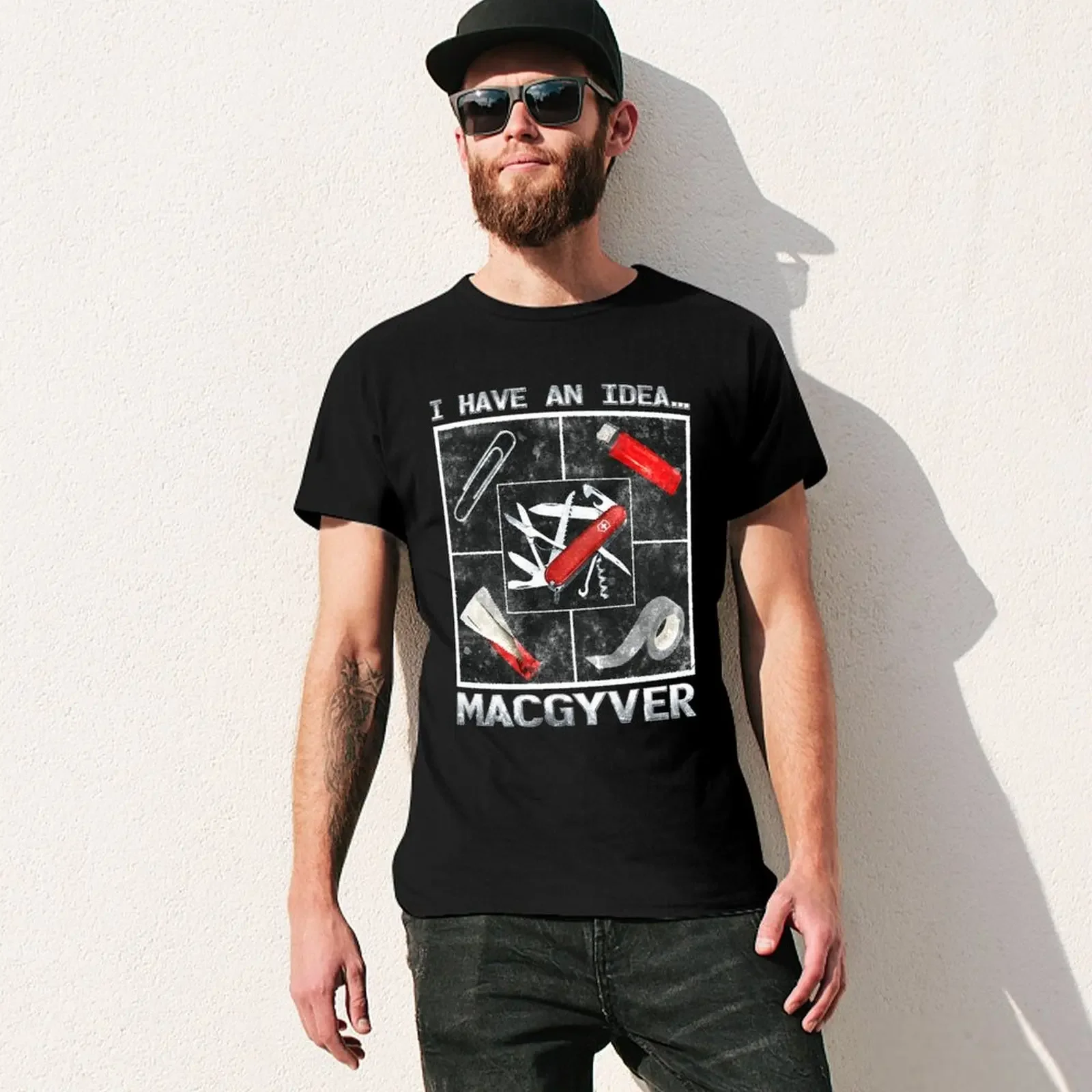 MacGyver I have an idea T-Shirt Pure cotton comfortable high-definition pattern short-sleeved