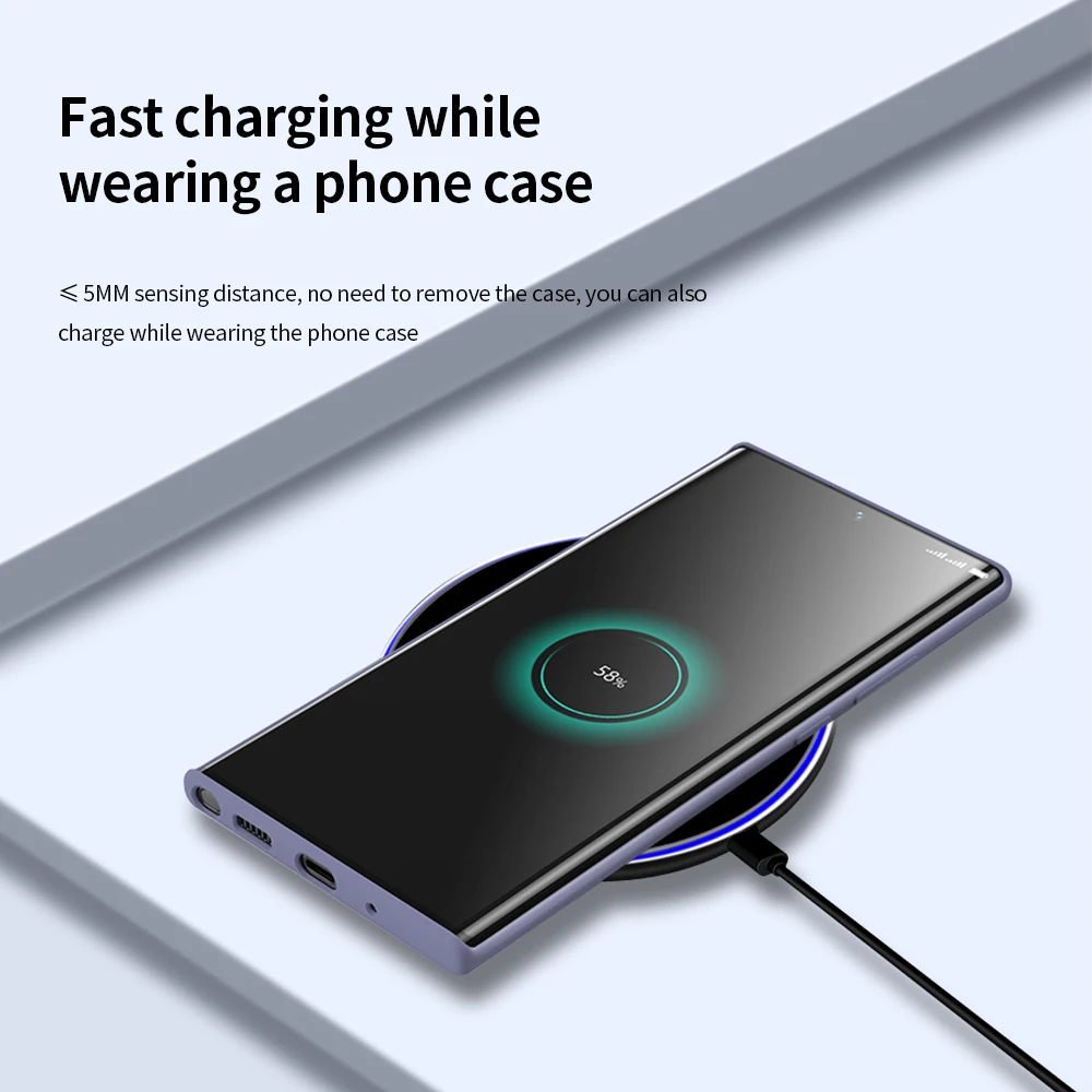 Transparent Desk Portable Wireless Charger 15W Fast Charging for iPhone for Samsung QC2.0 OTP OVP Universal Fast Wireless Chargi