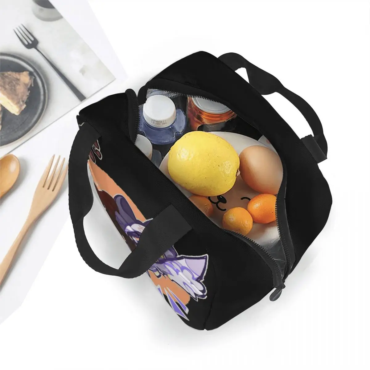 Cute Cartoon Murder Drones Insulated Lunch Bags Large Uzi Doorman Reusable Cooler Bag Tote Lunch Box Office Outdoor Food Handbag