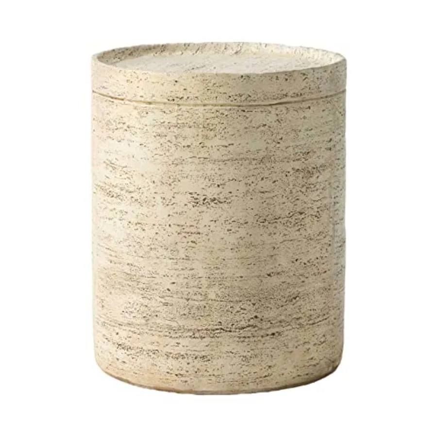 

Уличный боковой столик в форме цилиндра MgO, торцевой столик для патио, легкий акцентный столик с подносом, круглая подставка для растений, инструмент для сада