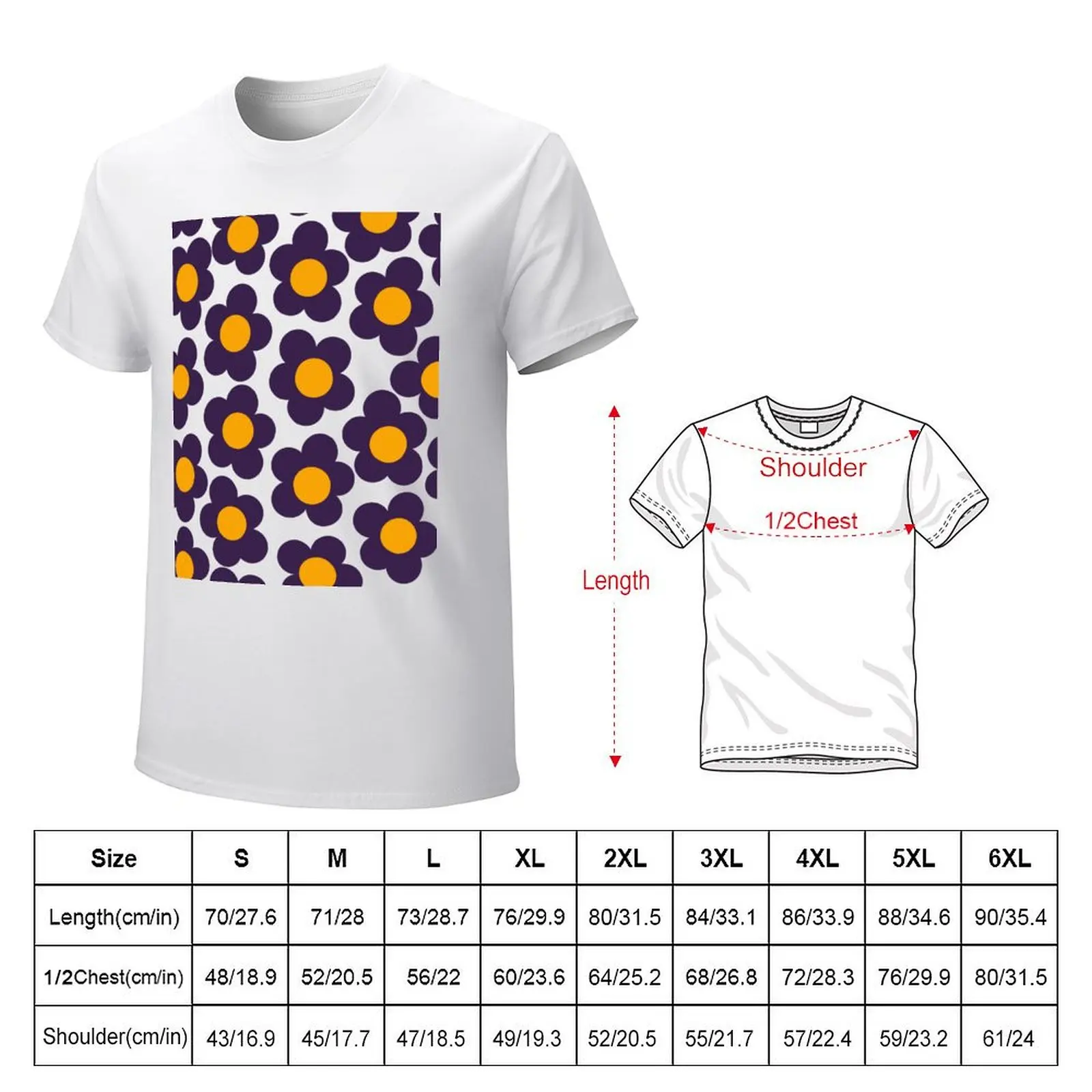 Simple Scandinavian Floral Pattern #1 T-shirt plus size tops graphics oversized workout shirts for men