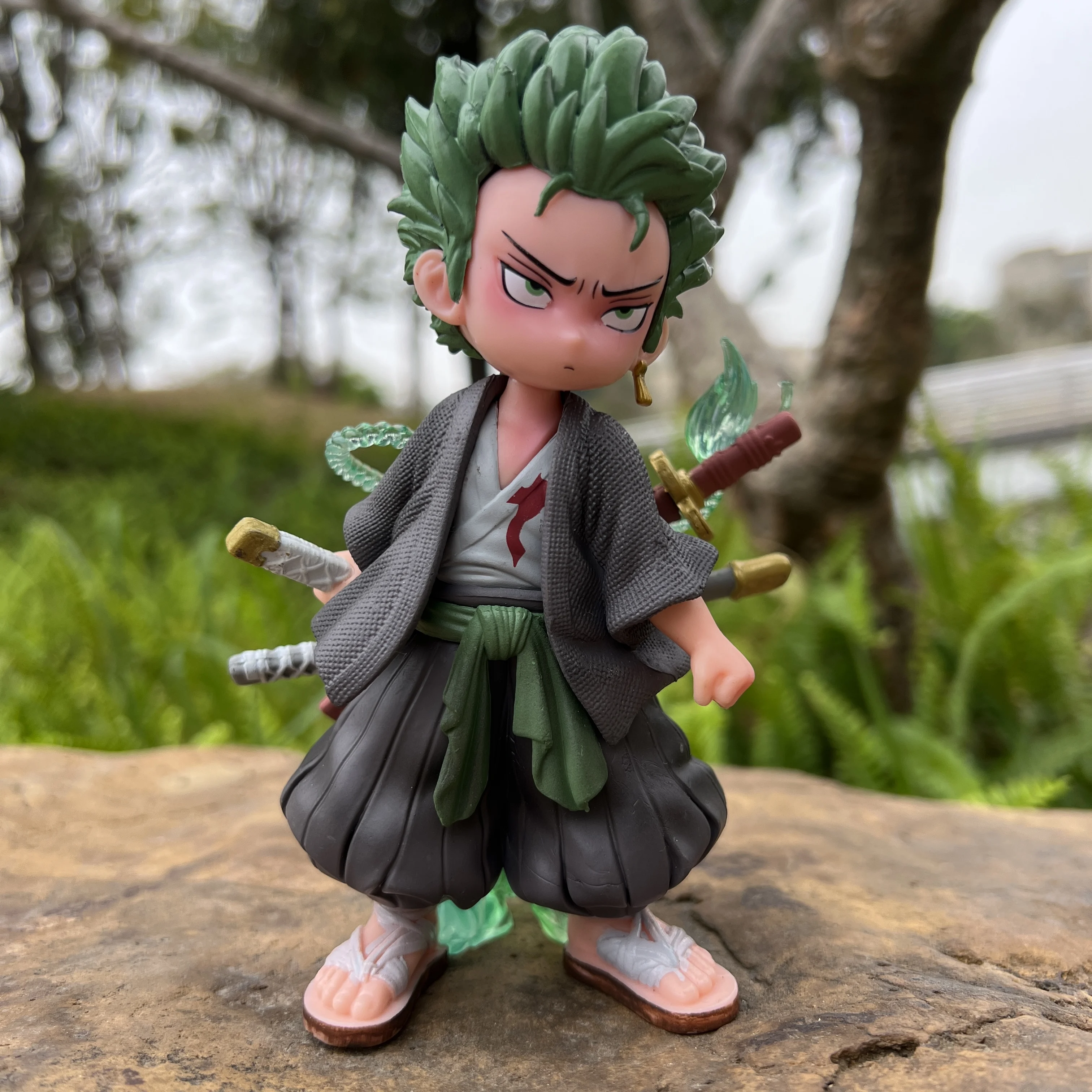 14CM ONE PIECE Roronoa Zoro Action Figure Cartoon Doll Car  Anime Model Decorations PVC Toy Gift