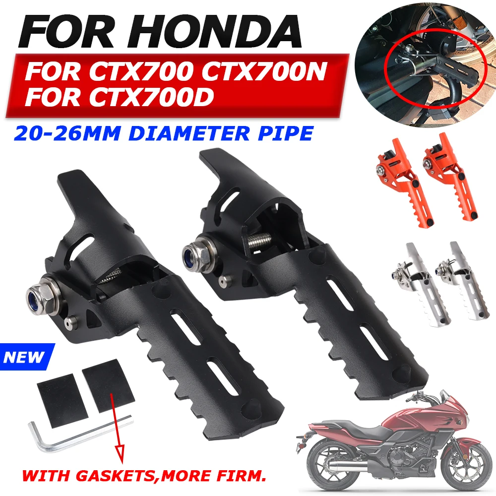 

For HONDA CTX700 DCT CTX700D CTX700N CTX 700 N D 700D Motorcycle Accessories Front Foot Pegs Rests Footrests Clamps Footpegs Pad