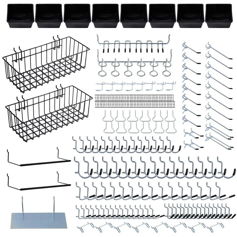 

Pegboard Accessories Organizer Kit,Includes Pegboard Hooks,Bins,Baskets,Paper Towel HolderSuitable for 1 8 and 1 4 Pegboard,Can