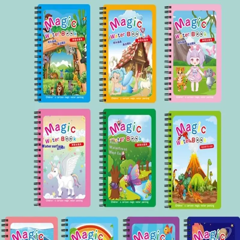 1 книга + 1 ручка, многоразовая книжка-раскраска, книга для рисования водой, сенсорная головоломка для раннего образования, игрушки для рисования