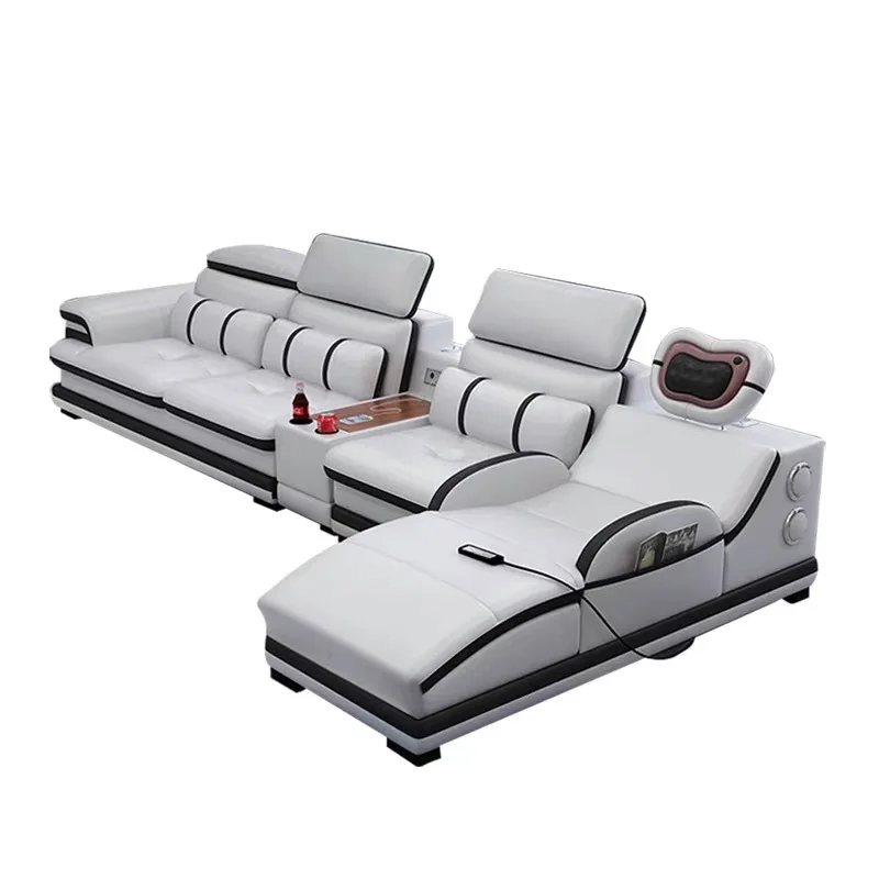 

Leather sofa, living room furniture, combination, size apartment, modern simplicity, leather art corner