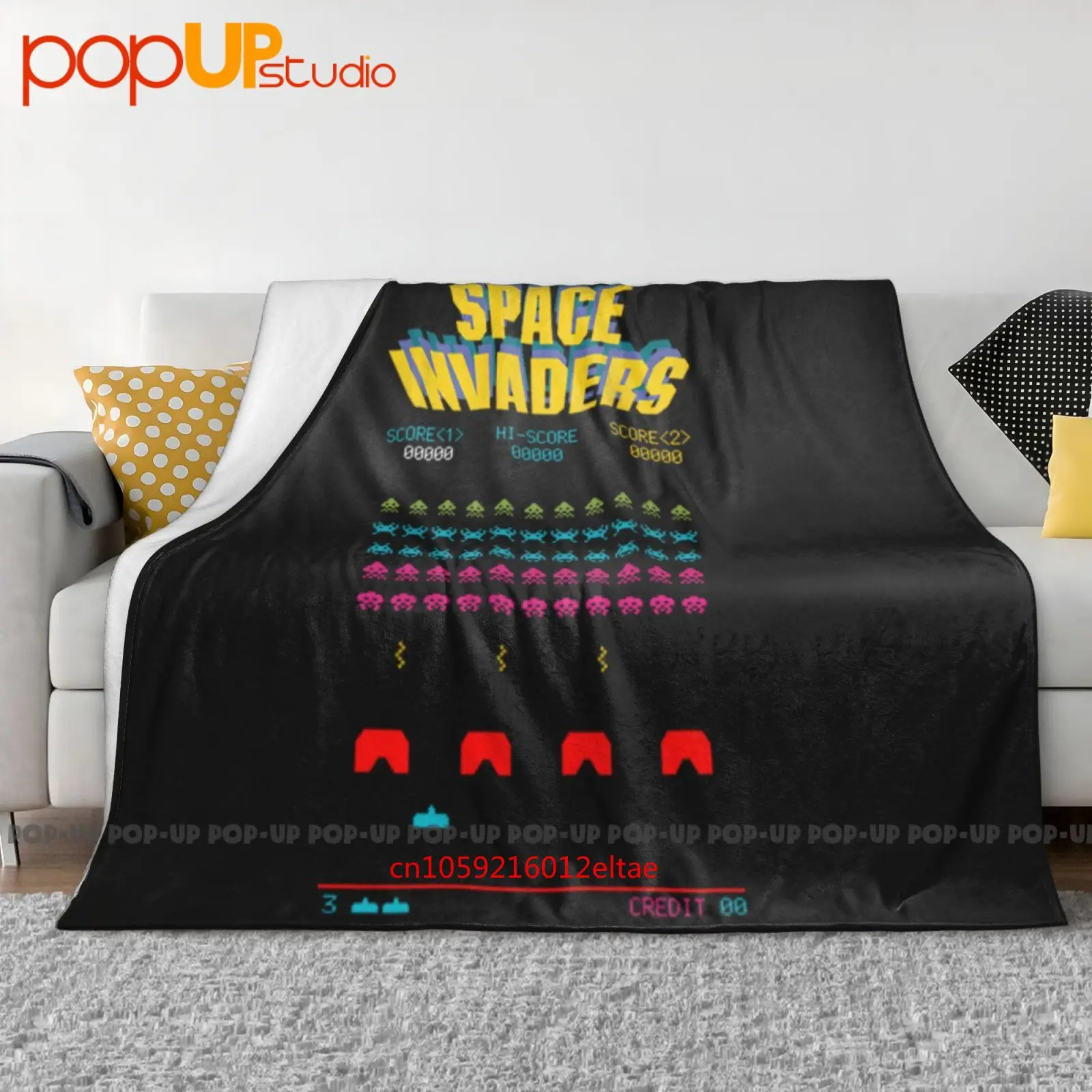 Space Invaders Large Arcade Ultra-Soft Blanket Quilt Winter Sofa Cover Bed Covers