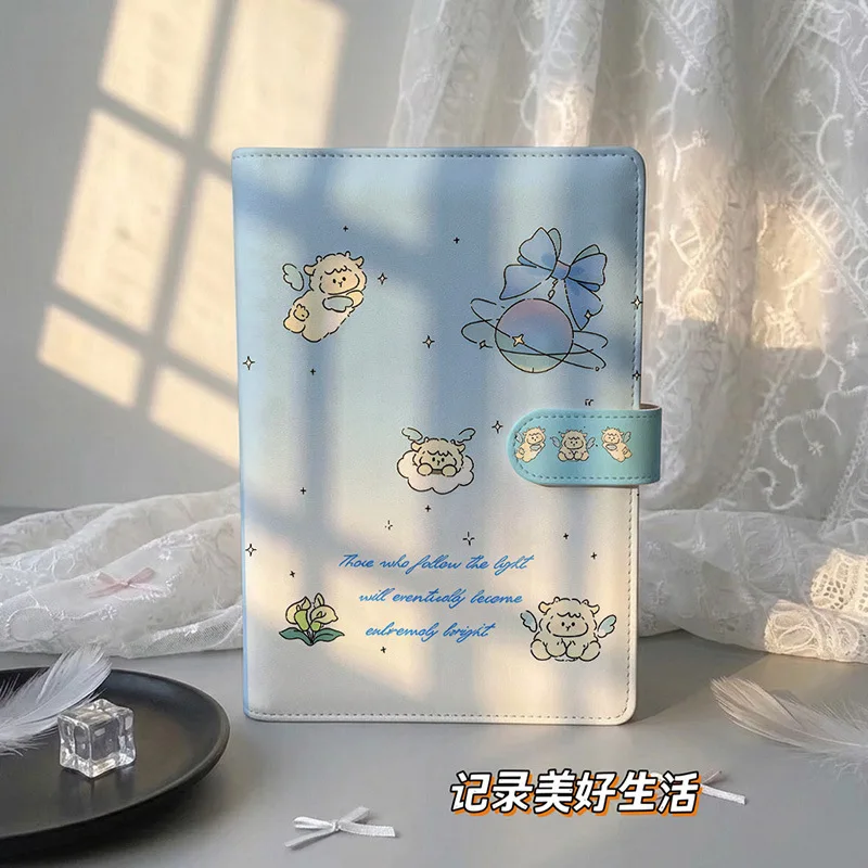 IFFVGX Blue A5 Binder Photocard Holder Kpop Idol Photo Album PU Photocards Collect Book Cards Storage Álbum Para Fotografías