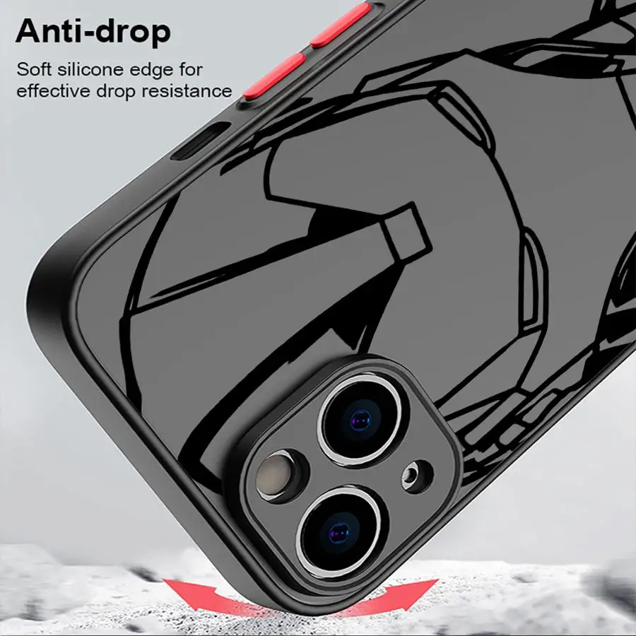 Marvel Spiderman Ironman Case for iPhone 13 14 15 16 Pro Max 14 Plus 15Pro Shockproof Armor Cover image 4