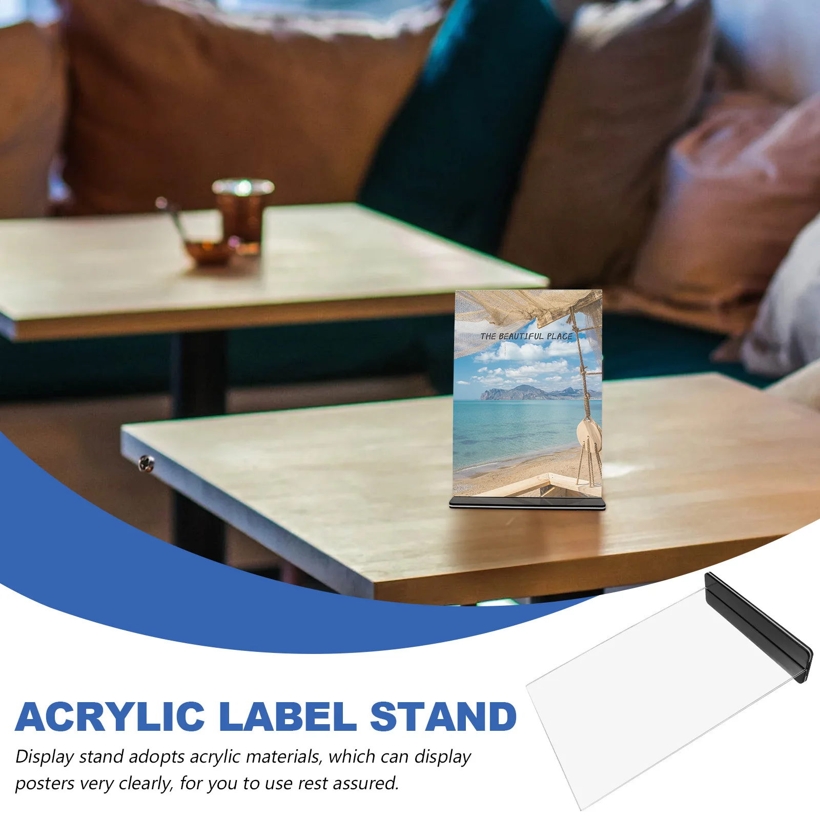 Support de panneau en acrylique transparent, présentoir Vertical Double face pour affiche de Menu, support d'affichage de bureau Stable, support d'étiquette en acrylique