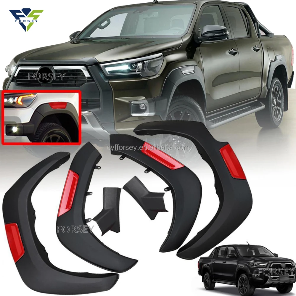 New High Quality 4x4 Accessories Automotive Parts Plastic black fender flare for hilux revo 2024 fenders