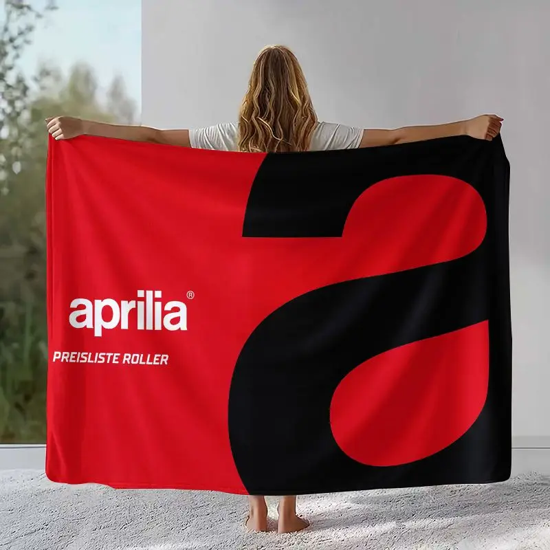 Vintage A-Aprilia Racing Car Soft Flannel Throw Blanket,Cozy Blanket for Bed,Sofa,Living Room,Picnic,Camping,Home Decor Moto