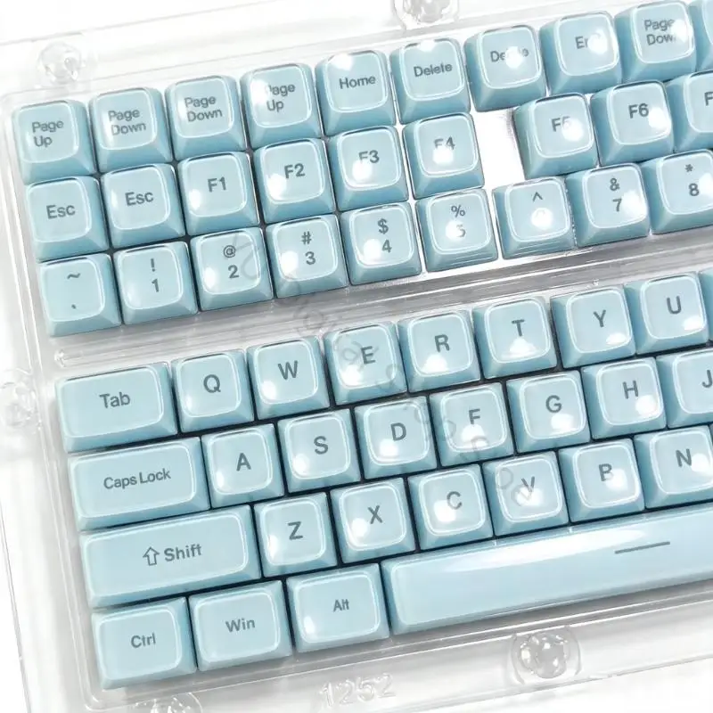 96BA Ersatz-Tastenkappen-Set für mechanische Tastatur, 132 Tasten, MDA-Profil, Kristall-Jellys-Kappen für Vorbauten und Zoll – Detail 9