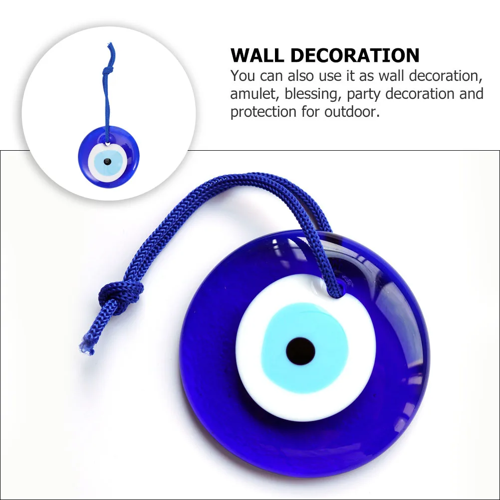 

2pcs Devils Eye Pendant Blue Glass Wall Hanging Decor Wedding Party Ornament Car Interior Home Decoration Turkish Evil Eye Bead