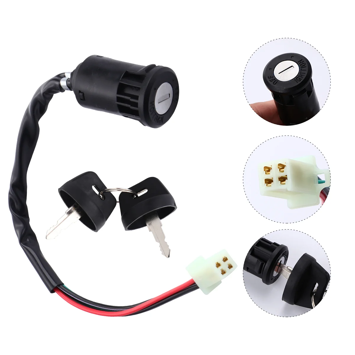 Motorcycle Key Accesories Ignition Lock Cylinder Electric Door Metal Plastic