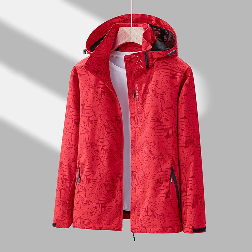 

Black Windbreaker Slight Stretch Suitable For Autumn Suitable For Spring Suitable For Summer Vacation Wear Camouflage Pattern
