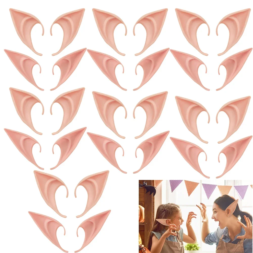 5-1 Pairs Angel Elf Latex Ears Fairy Cosplay Costume Accessories Halloween Decor Kid Toy Costume Halloween Adult Kids Party Toys