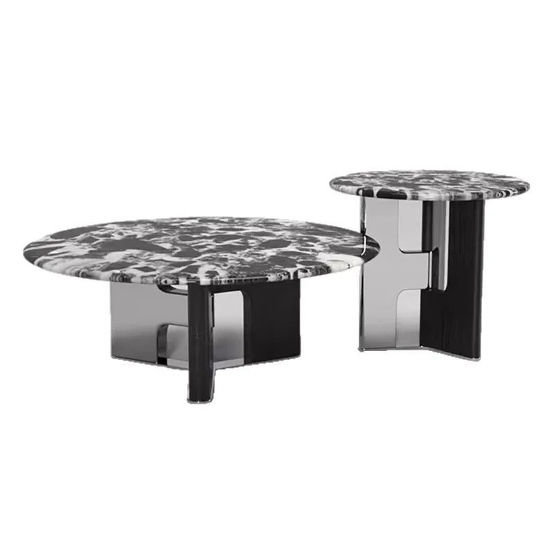 

High-end coffee table natural marble Italian minimalist living room home removable creative coffee table combination
