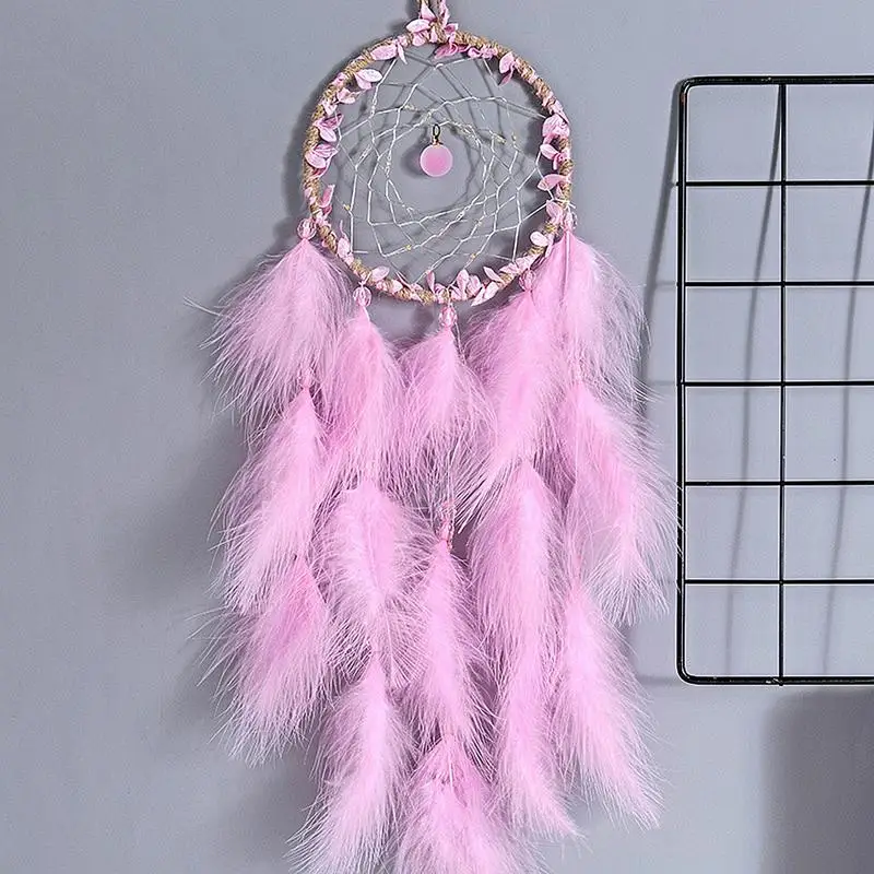 Dreamcatcher Pendant Handmade Dream Catcher Wall Decoration with Lucky Pendant Beads Wall Hangings Decor For Room Party Wedding