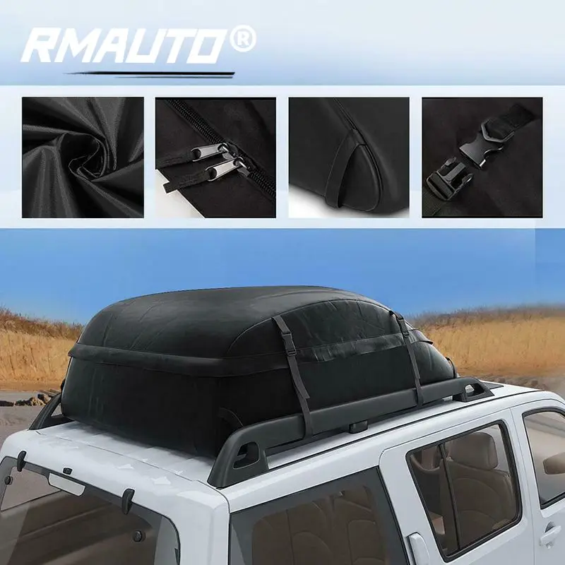 

130X100X43CM Car Top Roof Rear Trunk SUV Cargo Luggage Baggage Bag Waterproof Rooftop Luggage Carrier Black Storage Travel