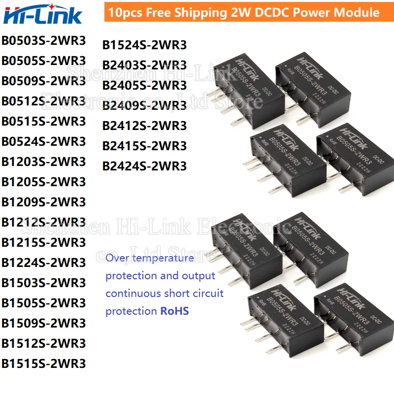 Módulo de alimentación aislado piezas B1205S, B0505S-2WR3 B1505S, B0509S-2WR3, 5V a 5V, 2W, B1212S-2WR3, 10 B1509S-2WR3, 100% nuevo, Original