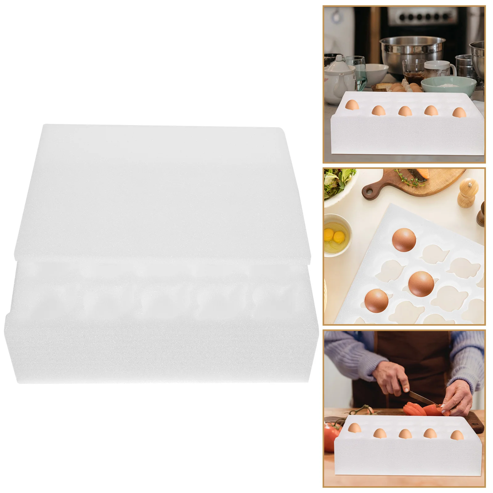 

Pearl Egg Tray Form Refrigerator Organizer White Serving Coolant Car Holder Shipping Household