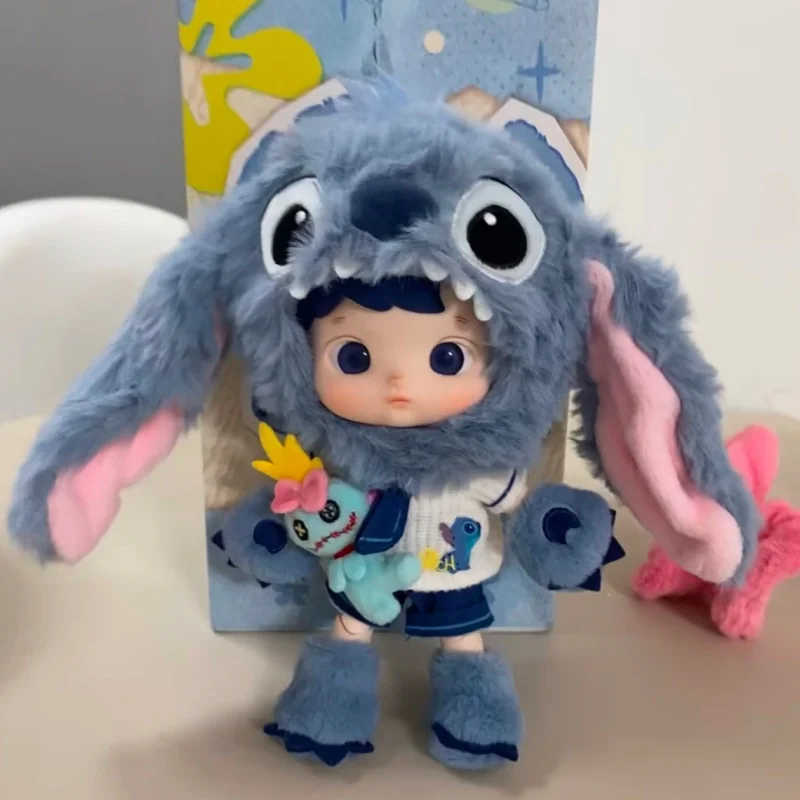 Genuine Popmart Haipupu Stitch 1/8 Mobile Doll Cute Toy Desktop Ornament Collectable Model Garage Kit Anime Periphel Gift