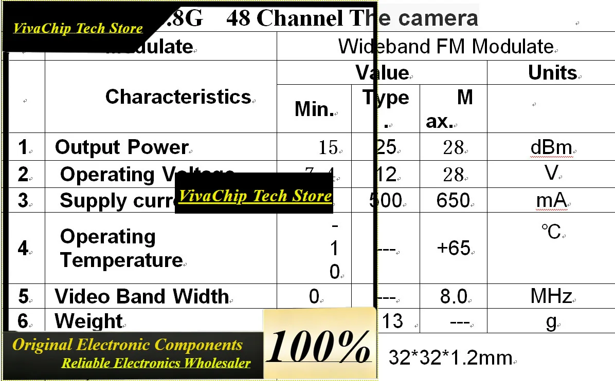 VivaFPV 5.8G Video Transmitter Adjustable Power 50mW 300mW 800mW Dual Amplifier Long Range Drone Racing Accessory