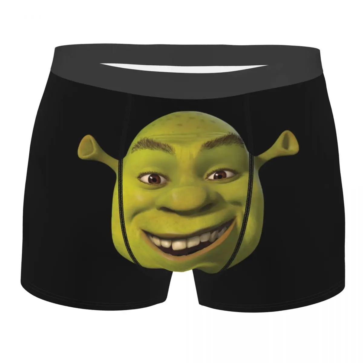 Custom Funny Shreks Head Boxers Shorts Panties Men\'s Underpants Stretch Briefs Underwear