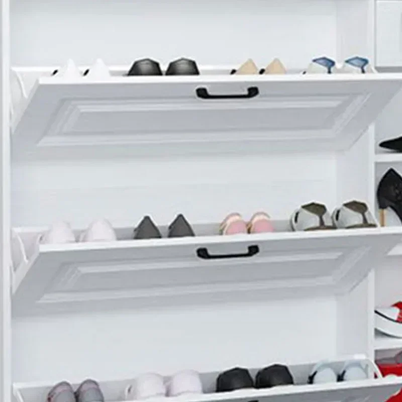 White Modern Shoe Rack Dust Proof Vertical Thin Drawer Shoe Rack In Door Luxury Recibidor Mueble Entrada Entrance Furniture Hall
