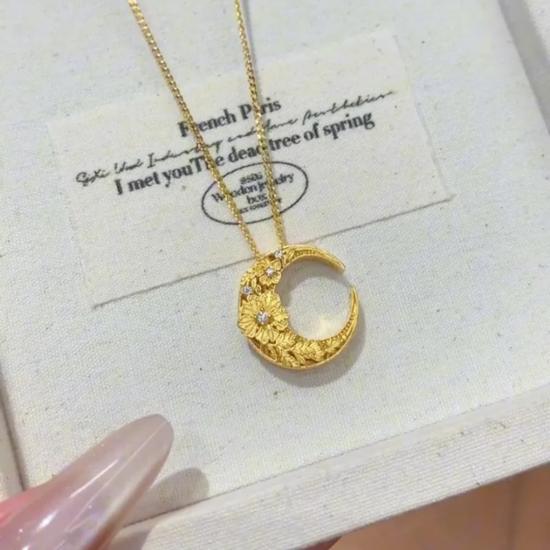 

Xiaohongshu Same Point Diamond Laurel Muse кулон ожерелье женский нишевый дизайн изысканная высококачественная цепочка на ключицы шейная цепочка