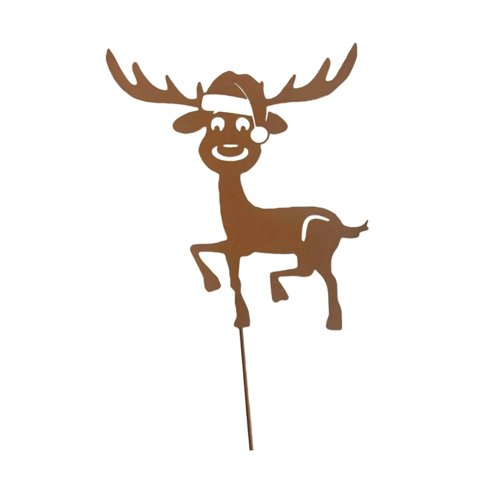Christmas Reindeer Metal Garden Stake Large Ornament Outdoor Walkway Decoration for Garden Home