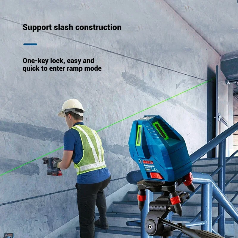 Bosch Professional GLL50-15XG 5-Line Green Laser Level Self-Leveling Plumb Point 15m IP54 Laser Measuring Tool